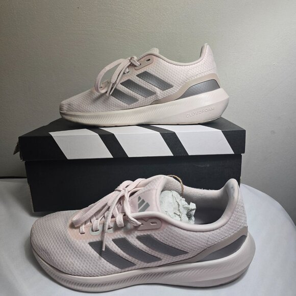Adidas Women's Light Pink & Gray Runfalcon 3.0 W Running Shoes W Cloudfoam - 9.5 - Picture 3 of 7